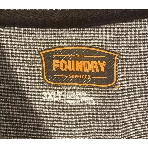 The Foundry Supply Co. Mens Short Sleeve Golf Polo Shirt Gray Size 3 XLT (1009) - Picture 3 of 4
